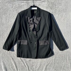 Banana Republic Black Double-Breasted Women's Blazer Sz 14 Classy Jacket